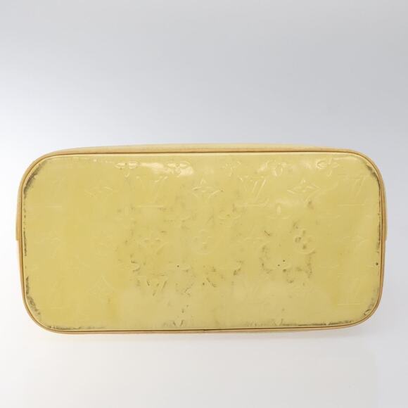 LOUIS VUITTON Monogram Vernis Houston Hand Bag Lime Yellow M91055 - Picture 9 of 13